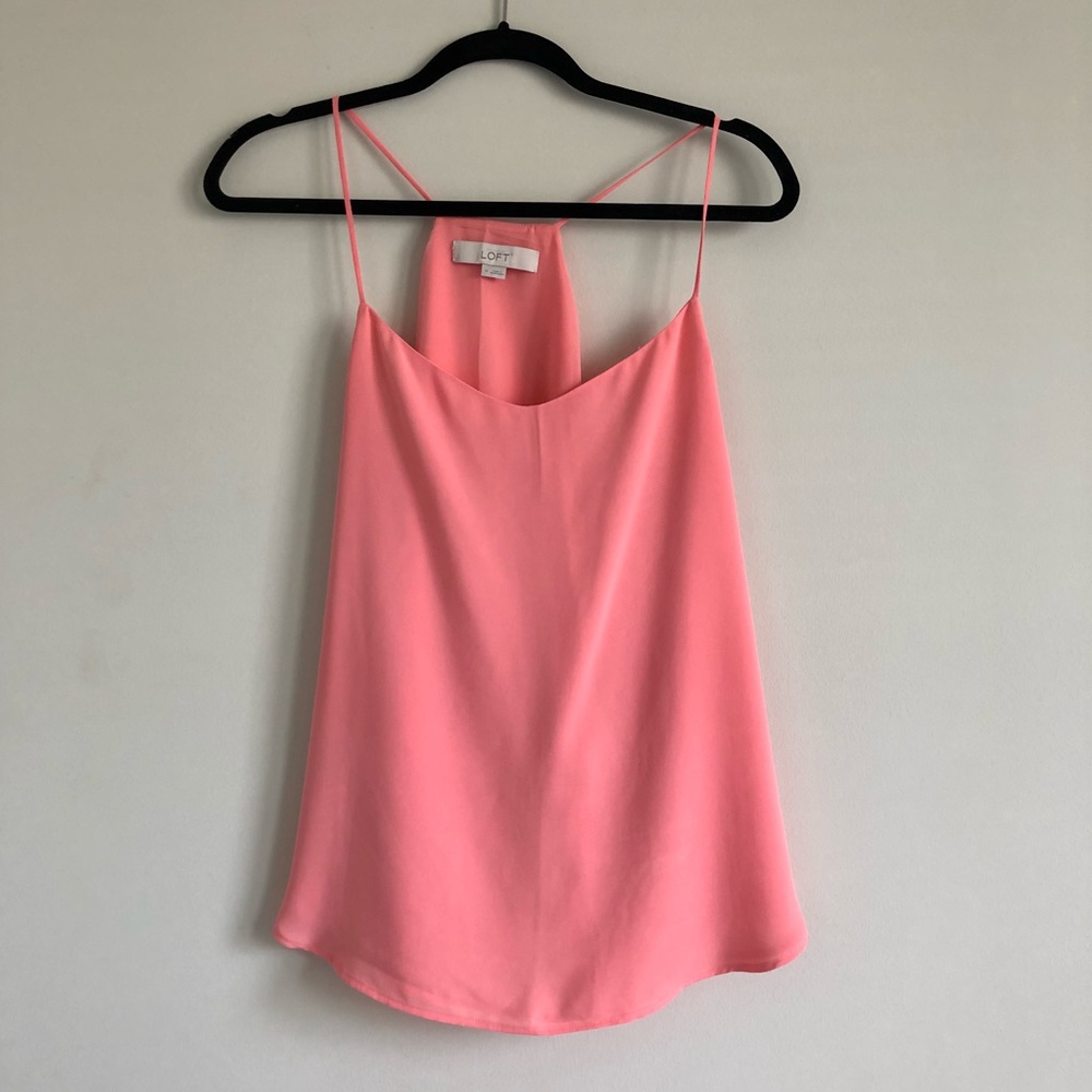 Ann Taylor LOFT Light Coral Strappy Cami